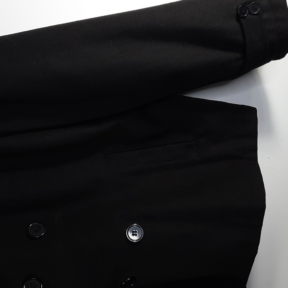 PEAK SEASON BLACK PEA COAT SZ XL. - Picture 5 of 11